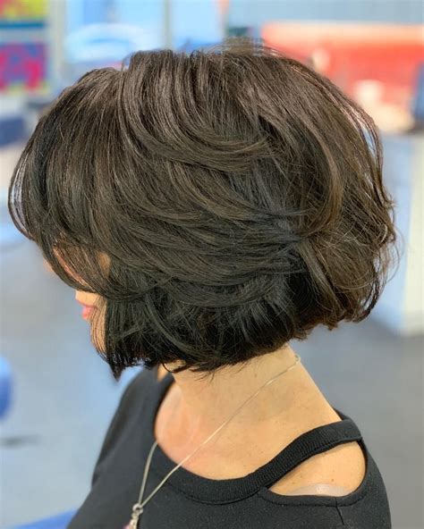 chin-length haircuts with bangs|chin length layered bob haircut.